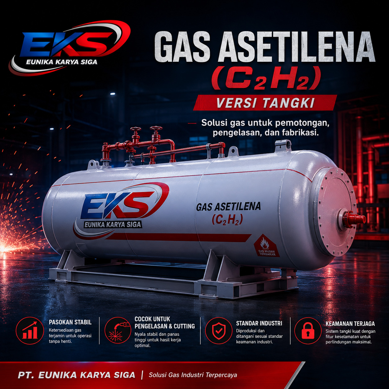 Gas Asetilin tangki