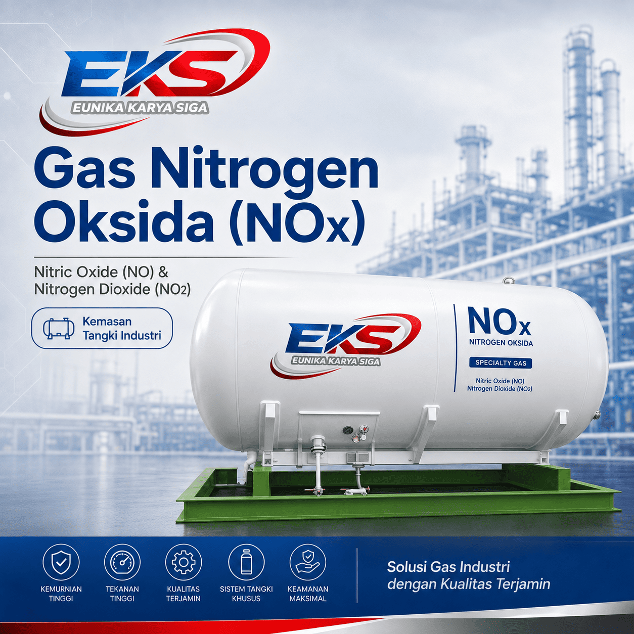 Gas Nitrogen Oxida Tangki