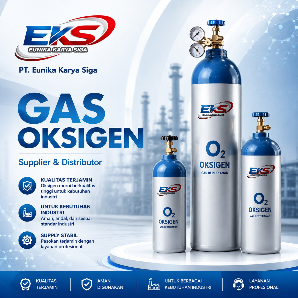 Gas Oksigen Tabung