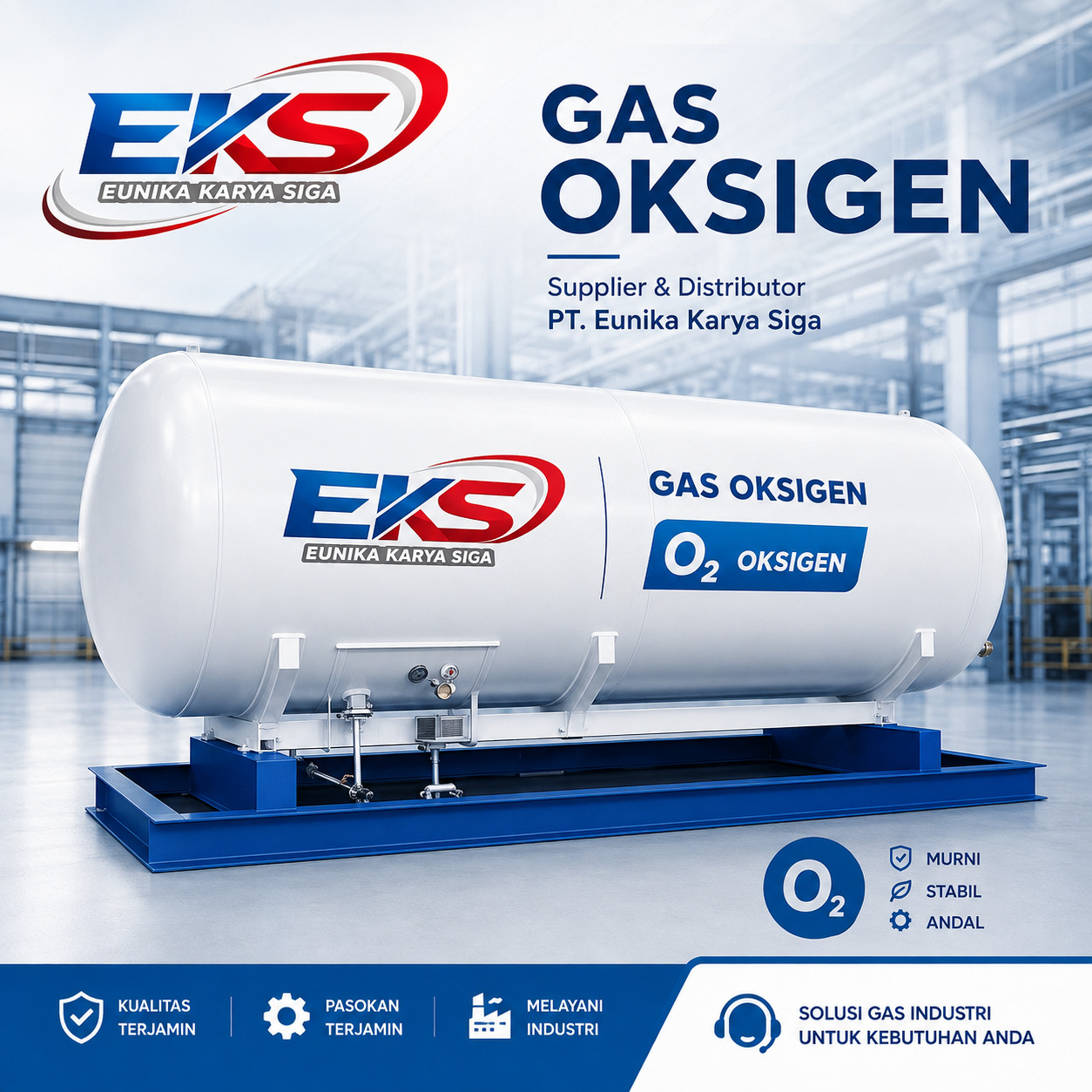 Gas Oksigen tangki